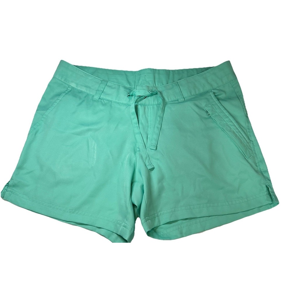 Magellan Outdoors Shorts Women's Sz Medium Bright Teal Lightweight Pockets Zip